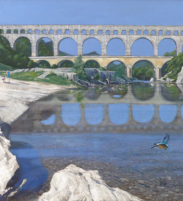 Pont du Garde, Provence, France.   1m X 1m. by Terry Mullen |  Telephone: 01244 533 754 | Email:francisterencemullen@gmail.com